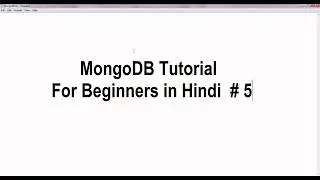 MongoDB Tutorial For Beginners in Hindi #5 - Understanding Operators