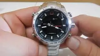 Rel&oacute;gio Masculino Naviforce 9093 Dourado Anal&oacute;gicoDigital a Prova D'&aacute;gua LUXO Original
