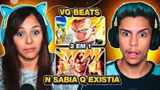 2 EM 1: VG BEATS - Guerreiro Híbrido - Gohan + Kakarotto - O Goku do Mal | [React em Casal] 🔥