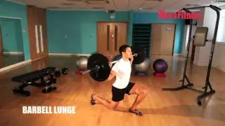 Barbell Lunge form guide - Get a six-pack in six weeks