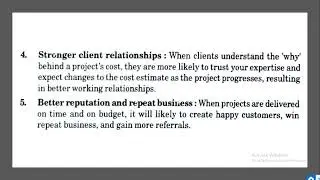 PME Unit No  4 2 Project cost estimation