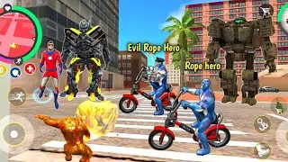 evil rope Hero vs rope Hero bicycle race | rope Hero new challenge | gaming master GS