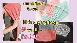 Microfiber hair bath towel wrap/pack of 2/ meesho finds/useful towels/hair towel/head bath towel/