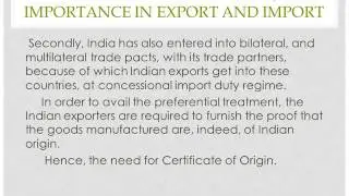 51Certificate of origin, importance in export and import