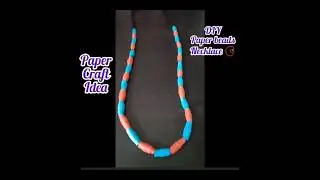 DIY paper beads necklace tutorial  #shorts #craftideas  #beadmaking #paperbeads #shortsfeed