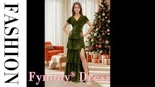 Elegant Velvet Special Occasion Dress | Fynony&reg;