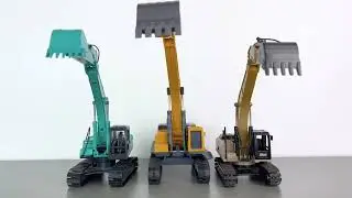 The 3 Model Excavator Hui Na, SK200 Kobelco, And GLW