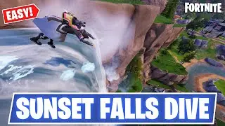 Fortnite - How to *EASILY* Jump from Sunset Falls into the water | South Park Quest