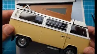 Revell  f&uuml;r Anf&auml;nger und Einsteiger. VW T2 Camper nur easy-click. Schritt 36-45