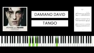 Damiano David - Tango (BEST PIANO TUTORIAL & COVER)
