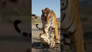 😱 Sanda and Tiger #ai #shorts