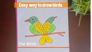Easy way to draw birds | Step-by-Step Tutorial
