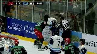 Ryan Barrow vs Jordan Power EIHL fight 26-12-25