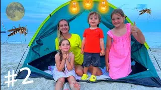 ⏰ Dormim NOAPTEA &icirc;n Cort⛺ la Mare 🌊 | 24 de ore pe PLAJĂ #2 -ne-au Pișcat Ț&acirc;nțarii