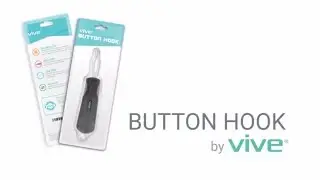 Button Hook by Vive - Dressing & Independent Living Aid- Wide handle Grip & Zipper Pull Assist Tooll