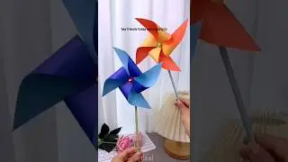 How to Make a Colorful Paper Windmill 🌈#shorts