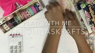 PLAN WITH ME | KarolinasKrafts Stickers | Summer Flamingo Sticker Kit