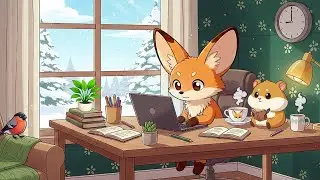 Cute Fennec Lofi 🦊Study, Work & Focus Music | Cozy Cartoon Background