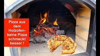 Pizza mit 3 Sorten K&auml;se aus dem Holzofen // Keine Pizza schmeckt besser !