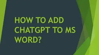 how to add chatgpt to ms word