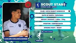 SCOUT STARS - ZAKARIA BELEMQADDEM [CENTER BACK] [USYM] - SEASON 2024/25 (HD)