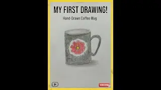 Drawing a Coffee Mug with a Flower Design | Color Pencil Sketch/tea cup drawing I cute mug drawing