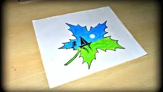 Beautiful Double Exposure easy Drawing with water colour pencils | S@NJUART