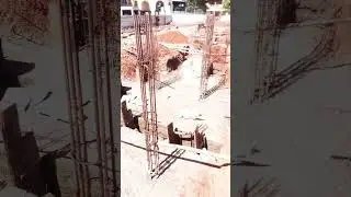concreting the column bases to ensure stability, efficiency & settlement of the foundation #RCC