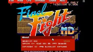 Final Fight MD (v0.90b) Played on Genecyst Emulator for MS-DOS