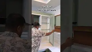 aluminum fabrication work #trending #wardrop #woodworking #interiordesign #kitchen #shorts #diywood
