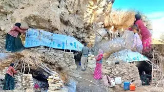 Nomadic Cave Life | Daily Life and Building a Safe Cave Shelter