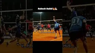 Raki Powerfull spike 👿⚡ !! Raki on fire 🔥!! #rakivolleyball #short #ajitlal