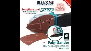 TOTAL P20s 20v Li-ion Cordless Palm Sander TDSLI2051