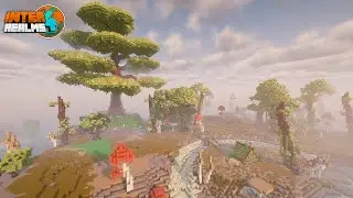Transforming Mushroom Fields into Magical Forest - Inter Realms SMP