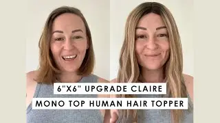 Almond Frost Color by Upgrade Claire | Mono Remy Human Hair Topper | Lace Front @thehairloss mumma