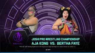 Aja Kong vs Bertha Faye. Joshi Pro Wrestling. WWE 2K24