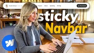 Webflow Portfolio Tutorial 💻 Design a Sticky Navigation Bar (Step-by-Step)