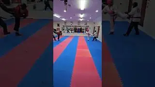 Spinny sparring.  Fun times.  #taekwondo #tangsoodo #karate #sparring