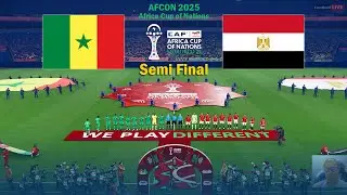 SENEGAL vs EGYPT - Africa Cup of Nations 2025 Semi Final | Full Match All Goals | Simulation PES