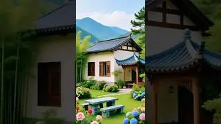 Traditional Chinese Cottage: Serene Garden & Mountain View Retreat