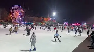 Biggest ice rink in Europe. City Park Bucharest