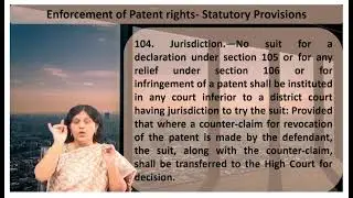 Patent enforcement- Jurisdiction of Court