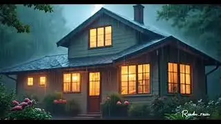 One night, heavy rain accompanied by a thunderstorm hit the roof of a house in the village🌧️🌧️🌧️