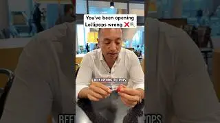 Easy way to open a lollipop ❌🍭