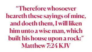 MATTHEW 7:24 explained #wordoftheday Be A Hearer & Doer of The WORD AND BE WISE! #god #jesus #love