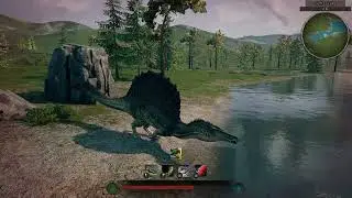 Path of titans Spino gameplay in StoneClaw Highlands