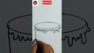 Draw a simple cake using these simple steps #shorts #ashortaday Canvassing Passion