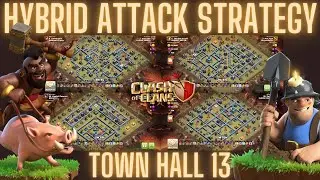 CWL 2020! HYBRID ATTACK STRATEGY 3 STAR TH13 WAR BASE! Miner hog attacks in Clash of Clans