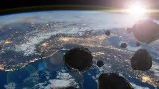 Asteroid Approaching Earth Footage Video