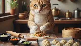 A Cat Make Momos $ 3d style 🤩🤤🤤